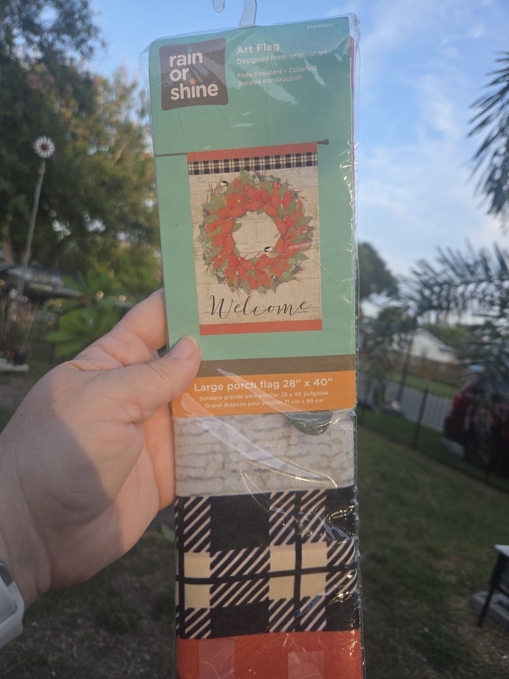 Rain Or Shine 28×40 Porch Holiday Flag New In Package